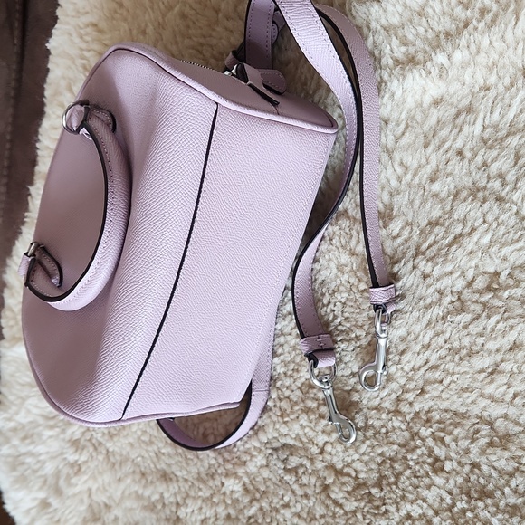 Adorable NWOT Coach Crossgrain Leather Ice Purple Sydney Satchel 💜 - Picture 7 of 14